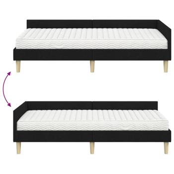 Eckbettgestell mit Matratze Sonstiges 2 pcs Grün Stoff