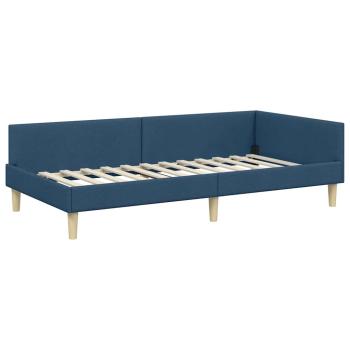 Eckbettgestell mit Matratze Sonstiges 2 pcs Blau Stoff