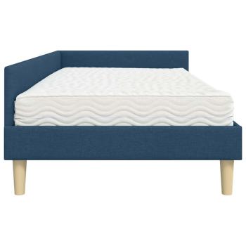 Eckbettgestell mit Matratze Sonstiges 2 pcs Blau Stoff