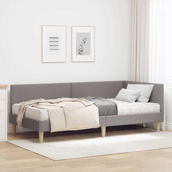 ARDEBO.de - Eckbettgestell mit Matratze Sonstiges 2 pcs Taupe Stoff