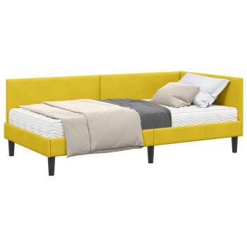 Eckbettgestell mit Matratze Sonstiges 2 pcs Gelb Samt
