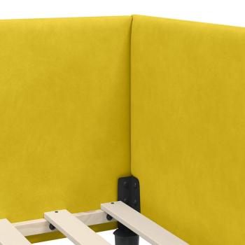 Eckbettgestell mit Matratze Sonstiges 2 pcs Gelb Samt