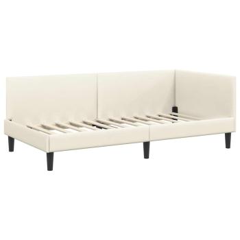 Eckbettgestell mit Matratze Sonstiges 2 pcs Creme Samt