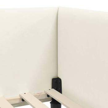 Eckbettgestell mit Matratze Sonstiges 2 pcs Creme Samt