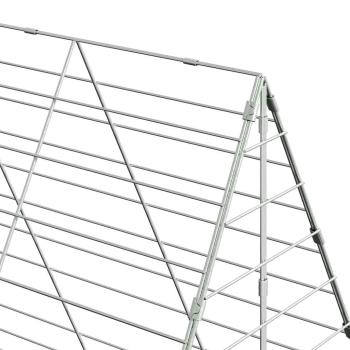 Hühnerkäfig 2 pcs Silber 600 x 100 x 210 cm Verzinkter Stahl