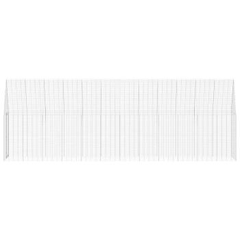 Hühnerkäfig 2 pcs Silber 600 x 100 x 210 cm Verzinkter Stahl