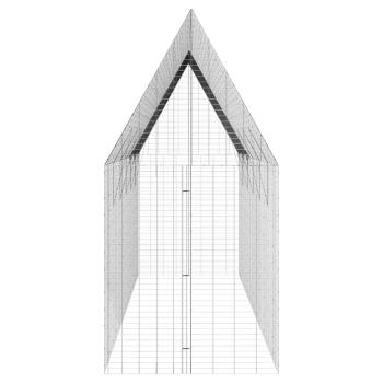 Hühnerkäfig 2 pcs Silber 600 x 100 x 210 cm Verzinkter Stahl