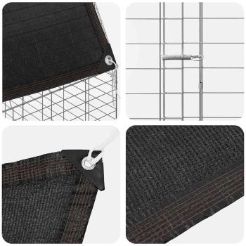 Hühnerkäfig 2 pcs Silber 600 x 100 x 210 cm Verzinkter Stahl