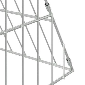 Hühnerkäfig Silber 430 x 100 x 85 cm Verzinkter Stahl