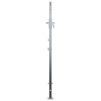 Gartentor mit Schloss Silber 100 x 125 cm Edelstahl