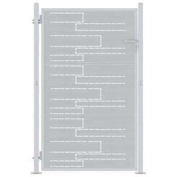 Gartentor mit Schloss Silber 100 x 150 cm Edelstahl