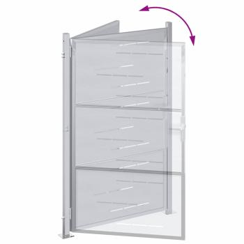 Gartentor mit Schloss Silber 100 x 150 cm Edelstahl