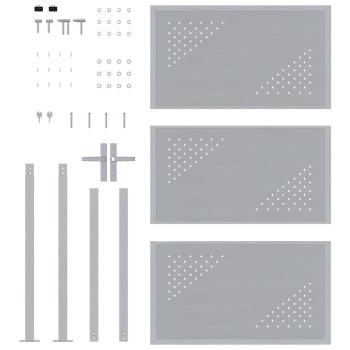 ARDEBO.de - Gartentor mit Schloss Silber 100 x 150 cm Edelstahl