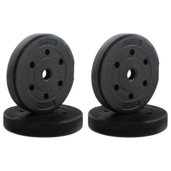 2-in-1 Hantelset Schwarz und Blau 121 x 19,5 x 19,5 cm