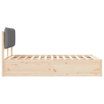 Bettgestell mit gepolstertem Kopfteil Hellgrau 120 x 200 cm