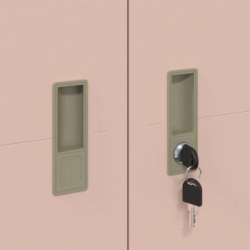 Aufbewahrungsschrank mit Speicher 2 pcs Rosa 90 x 40 x 140 cm