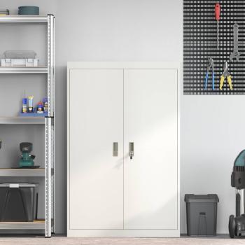 Aufbewahrungsschrank mit Speicher 2 pcs Weiß 90 x 40 x 140 cm