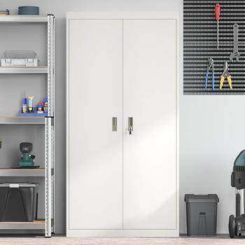 Aufbewahrungsschrank mit Speicher 2 pcs Weiß 90 x 40 x 180 cm