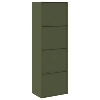 Aufbewahrungsschrank 2 pcs Olive Grün 60 x 40 x 180 cm