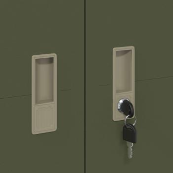 Aufbewahrungsschrank 2 pcs Olive Grün 60 x 40 x 180 cm