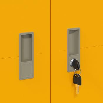 Aufbewahrungsschrank 2 pcs Senfgelb 60 x 40 x 200 cm