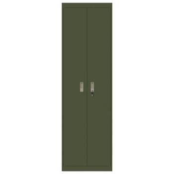 Aufbewahrungsschrank 2 pcs Olive Grün 60 x 40 x 200 cm