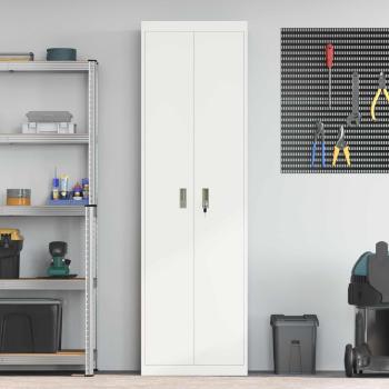 Aufbewahrungsschrank mit Speicher 2 pcs Weiß 60 x 40 x 200 cm