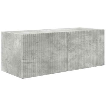 TV-Wandregal-Set 4 stk. Beton Grau Holzwerkstoff