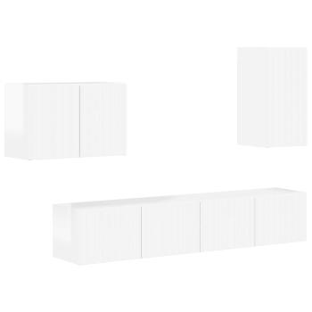 4 pcs Hochglanz Weiß