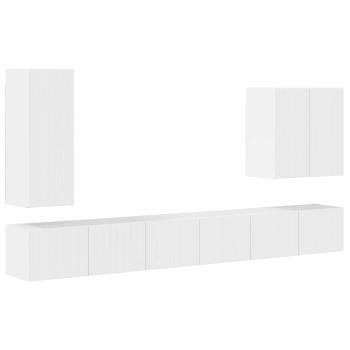 6 pcs Hochglanz Weiß