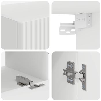 TV-Schrankset Wandmontiert 2 pcs Weiß Holzwerkstoff