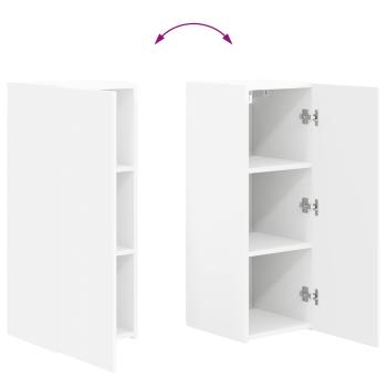 TV-Schrankset Wandmontiert 2 pcs Weiß Holzwerkstoff