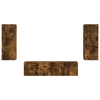 TV-Schrankset 2 pcs Geräucherte Eiche Holzwerkstoff