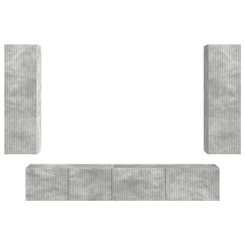 TV-Schrankset Wandmontiert 3 pcs Beton Grau Holzwerkstoff
