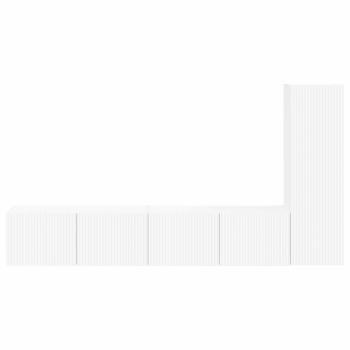 TV-Schrankset Wandmontiert 2 pcs Weiß Holzwerkstoff
