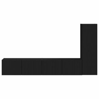 TV-Schrankset Wandmontiert 2 pcs Schwarz Holzwerkstoff