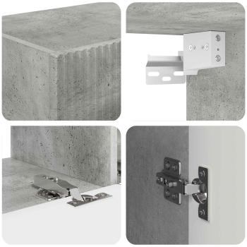 TV-Schrankset Wandmontiert 2 pcs Beton Grau Holzwerkstoff