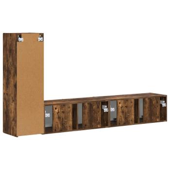 TV-Schrankset 2 pcs Geräucherte Eiche Holzwerkstoff