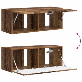 TV-Schrankset Wandmontiert 2 pcs Altholz Holzwerkstoff
