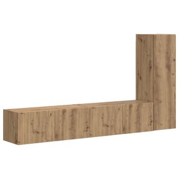 ARDEBO.de - TV-Schrankset Wandmontiert 2 pcs Artisan-Eiche Holzwerkstoff