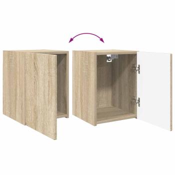 TV-Schrankset Wandmontiert 4 pcs Sonoma-Eiche Holzwerkstoff