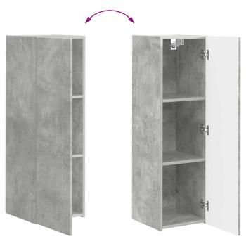 TV-Schrankset Wandmontiert 4 pcs Beton Grau Holzwerkstoff