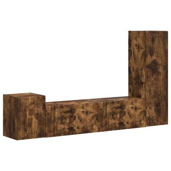 TV-Schrankset 4 pcs Geräucherte Eiche Holzwerkstoff