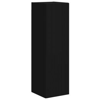 TV-Schrankset Wandmontiert 3 pcs Schwarz Holzwerkstoff