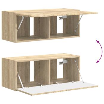 TV-Schrankset Wandmontiert 3 pcs Sonoma-Eiche Holzwerkstoff