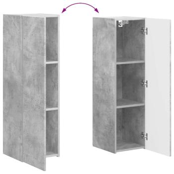 TV-Schrankset Wandmontiert 3 pcs Beton Grau Holzwerkstoff