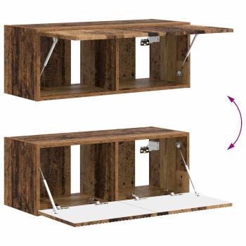 TV-Schrankset Wandmontiert 3 pcs Altholz Holzwerkstoff