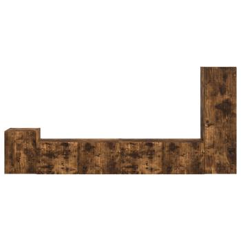 TV-Schrankset 3 pcs Geräucherte Eiche Holzwerkstoff