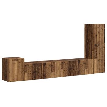 TV-Schrankset Wandmontiert 3 pcs Altholz Holzwerkstoff