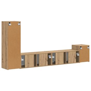 TV-Schrankset Wandmontiert 3 pcs Artisan-Eiche Holzwerkstoff